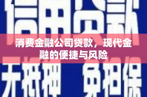 东石消费金融公司贷款，现代金融的便捷与风险