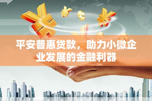 东石平安普惠贷款，助力小微企业发展的金融利器