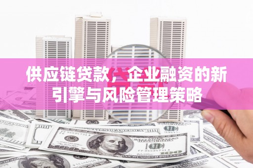 东石供应链贷款，企业融资的新引擎与风险管理策略