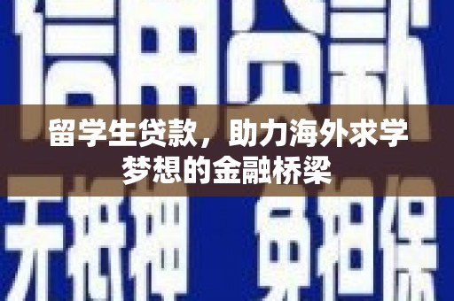 东石留学生贷款，助力海外求学梦想的金融桥梁