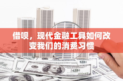 东石借呗，现代金融工具如何改变我们的消费习惯