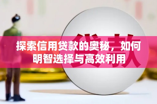 东石探索信用贷款的奥秘，如何明智选择与高效利用