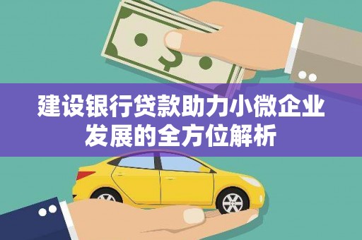 东石建设银行贷款助力小微企业发展的全方位解析