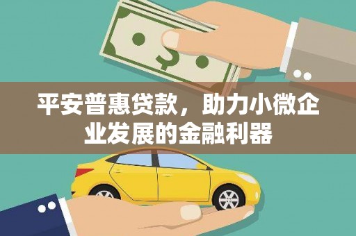 东石平安普惠贷款，助力小微企业发展的金融利器