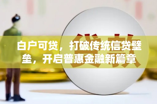 东石白户可贷，打破传统信贷壁垒，开启普惠金融新篇章