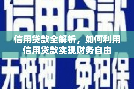 东石信用贷款全解析，如何利用信用贷款实现财务自由